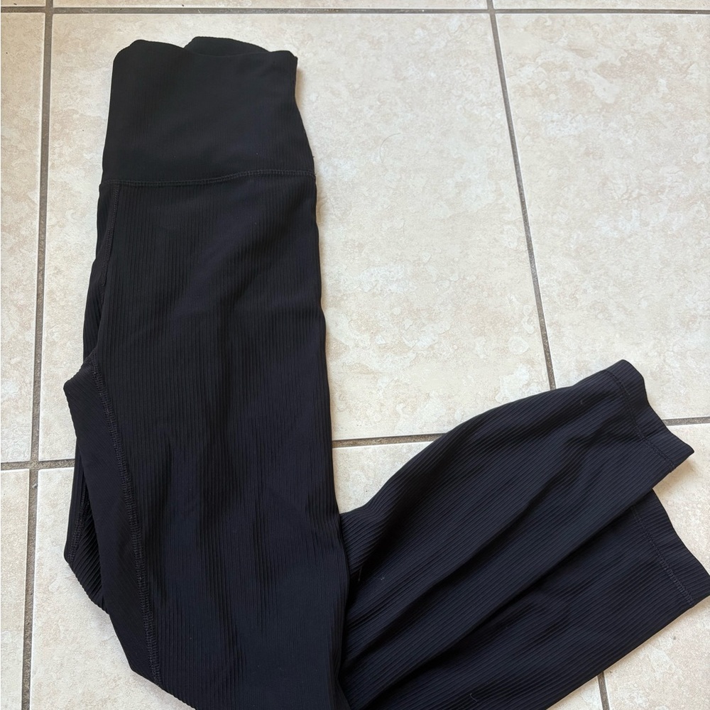 90 Degree By Reflex Dark Ribbed Leggings